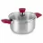 Set cratite Rondell RDS-818, 16 cm, 18 cm, 20 cm, 24 cm, Inox, Rosu