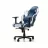 Fotoliu Gaming DXRacer GLADIATOR-23-L-BW-X1, Blue/White, Gaslift class 4, 150 kg, 180-200 cm, Premium PVC leather, Full tilt, Recline 90°-135°, 3D Armrests, Headrest and lumbar cushions, 6 cm PU Caster, W-22,15 kg