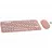 Kit (keyboard+mouse) LOGITECH Pebble 2 Combo, Compact, Low-profile, Multi-Device, 4000dpi, 3 buttons, 2xAAA/1xAA, 2.4Ghz+BT, EN, Rose.
