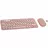 Kit (keyboard+mouse) LOGITECH Pebble 2 Combo, Compact, Low-profile, Multi-Device, 4000dpi, 3 buttons, 2xAAA/1xAA, 2.4Ghz+BT, EN, Rose.