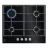 Plita incorporabila cu gaz ELECTROLUX KGG6426K, 4 arzatoare, Sticla calita, Negru