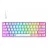 Gaming keyboard Havit KB877L, Mechanical, Red SW, Fn Keys, All keys roll-over, 61 Keys, 50M, RGB, Detachable cable, 1.5m, USB, EN, Purple/White.