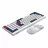 Kit (tastatura+mouse) Havit KB830WB, Silent, Slim, Spill resistance, 105 Keys, Fn Keys, 5 buttons, 1600dpi, 400/500 mAh, 2.4Ghz+BT, EN, White.