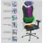 Офисное кресло Kulik System Monarch 512 Голубой, Экокожа, Дизайнерский шов ARISTO
