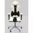 Офисное кресло Kulik System Royal 202 Белый, 201 Черный, Экокожа, Дизайнерский шов DESIGN