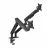 Разное AOC Arm for 2 monitors 17"-34" - AOC AM420B Black, Desk Clamp/Grommet, Aluminum structure, Mechanical Gas Spring System, Height adjustment, Max.Load: 2-9kg, Tilt: '-90°~+85°, Swivel:180°, Rotation:360°, Hidden cable management, VESA 75/100