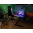 Masa gaming TRUST RGB Desk GXT 709 LUMINUS, FSC lemn certificat, Carbon, 120x60 cm, certified wood with anti-scratch top layer with carbon look, edge-integrated RGB LED lighting, on-desk touch controls, height-adjustable feet, cup holder, headset holder, height 74cm, black