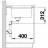 Chiuveta Blanco Subline 700-U ( 526001 ), Piatra artificiala, Negru, 73 x 46