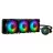 AIO Liquid cooling MSI MAG CORELIQUID 360R V2, 360mm radiator, Intel LGA 1700/1200/115x/1366/2011/2066 & AMD AM5/AM4, TR4/sTRX4/SP3, 3x 120mm ARGB 2-Ball Bearings Fans, 500~2000 RPM, 21.63~78.73 CFM, 14.3~34.3 dBA, 4-pin PWM, Pump: w/ARGB, 4200±10%RPM, 18dBA, Pump radiator design, 3-phase motor, Rotatable Blockhead, Black