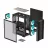 Carcasa fara PSU DEEPCOOL ATX CC560 V2, w/o PSU, 4x120mm LED fans, USB3.0, USB2.0, Mesh Front, Tempered Glass, 2x2.5, 2x3.5, Black.