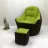 Bean Bag AG BigBoss BM5859, Negru/Verde