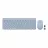 Kit (tastatura+mouse) A4TECH FG3300 Air, Low Profile, Retro Round Keycaps, Silent, Blue