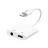 Adapter Remax TYPE-C TO 3.5MM AUX & TYPE-C, RL-LA11, WHITE