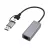 Адаптер сетевой GEMBIRD Gembird A-USB3AC-LAN-01, USB 3.1 + type-C Gigabit network adapter, Chipset RTL8153, space grey