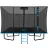 Trambulina THUNDER OUTSIDE PHENOM 8FT*12FT, 244x366 cm, cu plasa de protectie exterioara, Blue