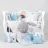 Lenjerie de pat PM Set lenjerie 8 piese Premium Iepuras albastru