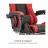 Fotoliu Gaming Lumi Lumi Gaming Chair with Headrest & Lumbar Support CH06-12-04, Black/Red, PVC Leather, Linkage Armrest, 320mm Nylon Plastic Base, 50mm Nylon Caster, 100mm Class 2 Gas Lift, Footrest, Weight Capacity 120 Kg