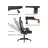 Fotoliu Gaming Lumi Lumi Premium PVC Diamond Quilted Gaming Chair CH06-31, Black/Orange, PVC Leather, Height Adjustable Armrest, Butterfly Mechanism, Steel Frame, 350mm Nylon Plastic Base, 60mm PU Caster, 80mm Class 3 Gas Lift, Weight Capacity 180 Kg