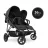 Carucior PM Carucior de plimbare pt gemeni Hauck Uptown Duo Melange Black