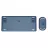Комплект (клавиатура+мышь) TRUST LYRA MULTI-DEVICE COMPACT WIRELESS KEYBOARD AND MOUSE SET, RF 2.4GHZ, BLUETOOTH, 800-1600 DPI, SILENT CLICK, FN KEYS, USB-A, USB-C, RECHARGEABLE BATTERY, 301G, US, BLUE