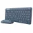 Kit (tastatura+mouse) TRUST LYRA MULTI-DEVICE COMPACT WIRELESS KEYBOARD AND MOUSE SET, RF 2.4GHZ, BLUETOOTH, 800-1600 DPI, SILENT CLICK, FN KEYS, USB-A, USB-C, RECHARGEABLE BATTERY, 301G, US, BLUE