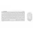 Комплект (клавиатура+мышь) TRUST LYRA MULTI-DEVICE COMPACT WIRELESS KEYBOARD AND MOUSE SET, RF 2.4GHZ, BLUETOOTH, 800-1600 DPI, SILENT CLICK, FN KEYS, USB-A, USB-C, RECHARGEABLE BATTERY, 301G, US, WHITE