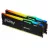 RAM KINGSTON 32GB DDR5-6000MHZ FURY BEAST RGB (KIT OF 2X16GB) (KF560C30BBEAK2-32), CL30-36-36, 1.4V, AMD EXPO 1.0/INTEL XMP 3.0, BLACK