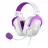 Gaming Casti Havit Gaming Headset Havit H2002d, 53mm driver, 20-20kHz, 64 Ohm, 110dB, Detachable Mic, Leather Earmuffs, In-Line Controls, 2.0m, 3.5mm(4pin), White/Purple