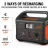 Power Station Jackery Jackery "Explorer 500" Portable Power Station, Capacity: 518Wh, AC Output: 500W (1000W peak) total (1000W surge), LCD, 3* USB-A, 1*AC Output, 1 Car port, 2*DC Output, 500 Cycles Lithium-ion, Net Weight: 6kg, Dimension: 24.2x19.2x30cm, Charge 0-100% i