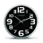 Ceas de perete ESPERANZA Clock Wall Esperanza ZURICH  EHC013K Black ,  25 cm, plastic frame, Quiet movement, hook for easy installation, Power: 1x AA battery (not included)