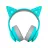 Casti cu fir si microfon EDIFIER HECATE G5BT CAT TURQUOISE / BLUETOOTH GAMING ON-EAR HEADPHONES WITH MICROPHONE, RGB, 3.5MM / BLUETOOTH V5.2, PLAYBACK TIME 20 HOURS (LIGHT ON); 36 HOURS (LIGHT OFF), CUTE DETACHABLE CAT EAR WITH HALL SENSORS, FOLDABLE DESIGN