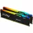 RAM KINGSTON 16GB DDR5-5600MHz Kingston FURY Beast RGB (Kit of 2x8GB) (KF556C36BBEAK2-16), CL36-38-38, 1.25V, AMD EXPO 1.0/Intel XMP 3.0, Black