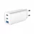 Зарядное устройство GEMBIRD 3-port 65 W GaN USB-C/USB-A fast charger, White, TA-UC-PDQC65-01-W