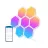 Smart light strip HEXAGON LIGHTS GOVEE GLIDE HEXA LIGHT PANELS 10 PACK, WI-FI + BT, MULTICOLOR, DIFFUSED RGBIC LIGHT EFFECTS, NO HUB REQUIRED, DIY LIGHTING EFFECTS, FLEXIBLE INSTALLATION, 40 PRESET LIGHTING EFFECTS, CUSTOMIZABLE DESIGN LAYOUT, APP, CONTROL BOX, VOICE