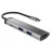 Docking station Natec NMP-1984 FOWLER SLIM USB-C MULTIPORT ADAPTER 4 IN 1  2X USB 3.0 HUB, HDMI 4K, USB-C PD