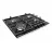 Plita incorporabila cu gaz BACKER RIKI 6004 TURBO BL GL, Black
