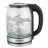 Ceainic electric Brock Kettle BROCK WK 2402, Glass Black with LED light, 1500W, 1,8l, concealed heating element, 360° swivel base, auto shut-off after boiling