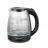 Ceainic electric Brock Kettle BROCK WK 2405, Glass Black with LED light, 1500W, 1,8l, concealed heating element, 360° swivel base, auto shut-off after boiling