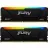 Модуль памяти KINGSTON 16GB DDR4-3600MHz Kingston FURY Beast RGB (Kit of 2x8GB) (KF436C17BB2AK2/16), CL17-21-21, 1.35V, Black