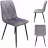 Scaun Jumi Scaun stil scandinav, Piado, Jumi, velur, metal, 44x52x89 cm, Gri