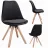 Scaun Jumi Scaun bucatarie/living, Saida, Jumi, catifea, lemn, 49x52x83 cm, Negru