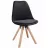 Scaun Jumi Scaun bucatarie/living, Saida, Jumi, catifea, lemn, 49x52x83 cm, Negru