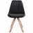 Scaun Jumi Scaun bucatarie/living, Saida, Jumi, catifea, lemn, 49x52x83 cm, Negru