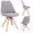 Стул Jumi Scaun bucatarie/living, Saida, Jumi, catifea, lemn, 49x52x83 cm, Bej