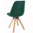 Scaun Jumi Scaun bucatarie/living, Saida, Jumi, catifea, lemn, 49x52x83 cm, Verde