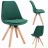 Scaun Jumi Scaun bucatarie/living, Saida, Jumi, catifea, lemn, 49x52x83 cm, Verde