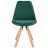 Scaun Jumi Scaun bucatarie/living, Saida, Jumi, catifea, lemn, 49x52x83 cm, Verde