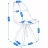 Стул Jumi Scaun bucatarie/living, Saida, Jumi, catifea, lemn, 49x52x83 cm, Maro