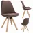 Стул Jumi Scaun bucatarie/living, Saida, Jumi, catifea, lemn, 49x52x83 cm, Maro