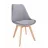 Стул Jumi Scaun bucatarie/living, Bari, Jumi, lemn, catifea, 49x60x82 cm, Gri